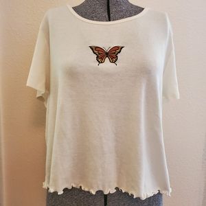 Cream butterfly top